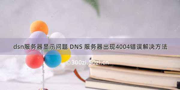 dsn服务器显示问题 DNS 服务器出现4004错误解决方法