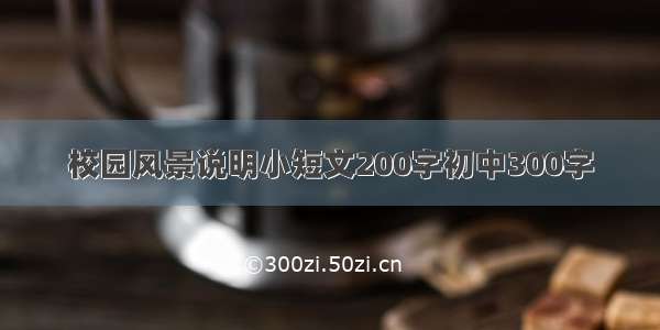 校园风景说明小短文200字初中300字