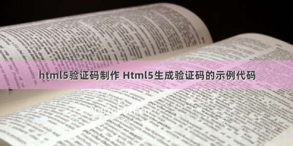 html5验证码制作 Html5生成验证码的示例代码