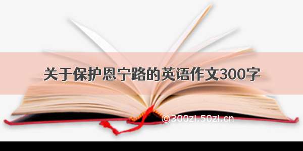 关于保护恩宁路的英语作文300字