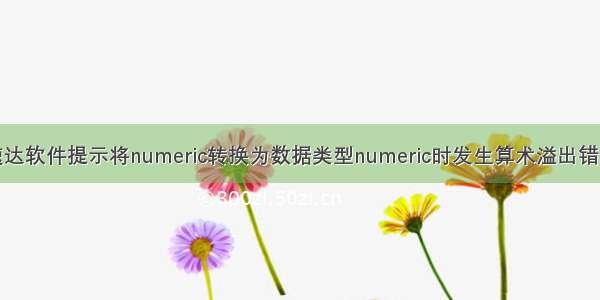 解决速达软件提示将numeric转换为数据类型numeric时发生算术溢出错误问题