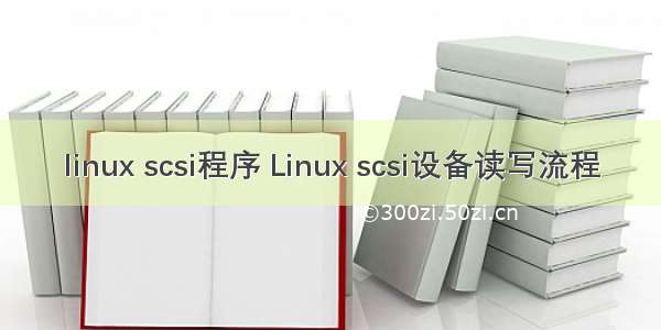 linux scsi程序 Linux scsi设备读写流程