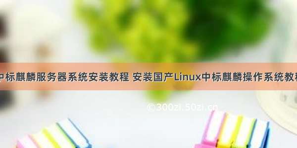 中标麒麟服务器系统安装教程 安装国产Linux中标麒麟操作系统教程