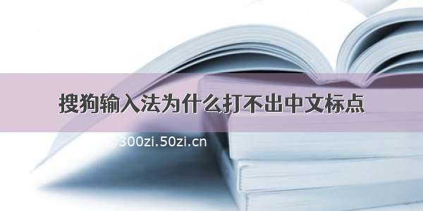 搜狗输入法为什么打不出中文标点