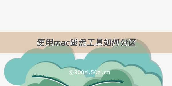 使用mac磁盘工具如何分区