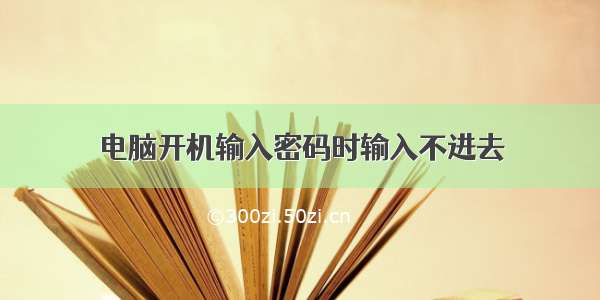 电脑开机输入密码时输入不进去