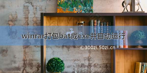 winrar打包bat成exe并自动运行