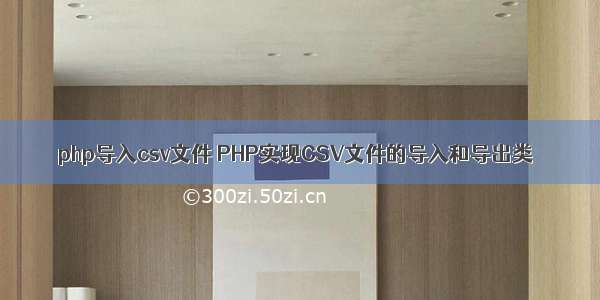 php导入csv文件 PHP实现CSV文件的导入和导出类