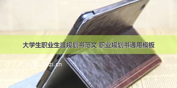 大学生职业生涯规划书范文 职业规划书通用模板