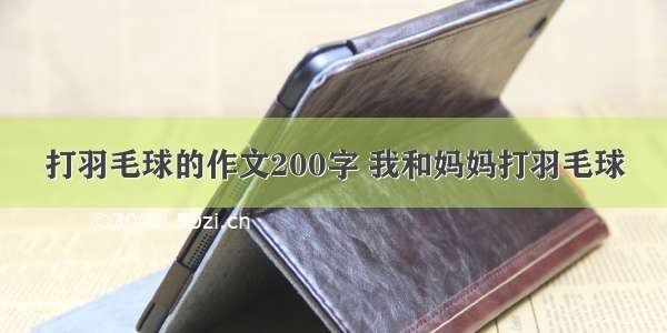 打羽毛球的作文200字 我和妈妈打羽毛球