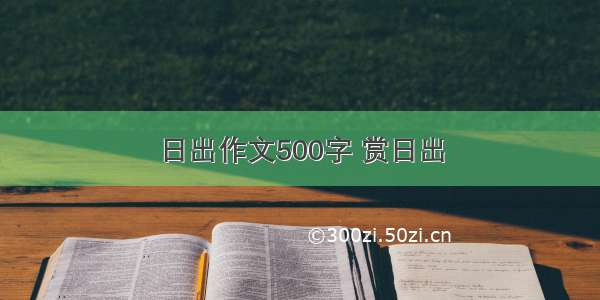 日出作文500字 赏日出