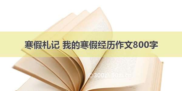 寒假札记 我的寒假经历作文800字