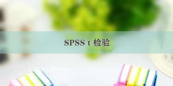 SPSS t 检验