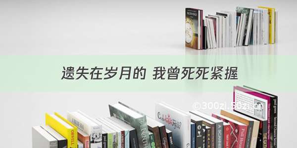 遗失在岁月的 我曾死死紧握