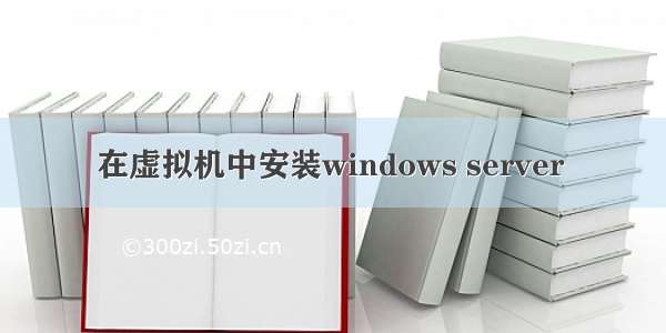 在虚拟机中安装windows server 