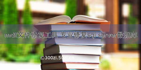 mdf文件修复工具 专业修复sql server数据库