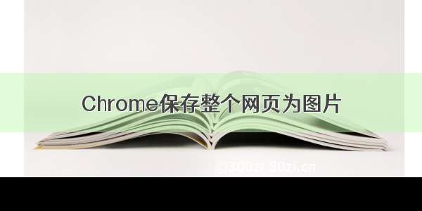 Chrome保存整个网页为图片