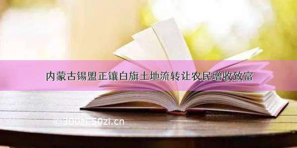 内蒙古锡盟正镶白旗土地流转让农民增收致富