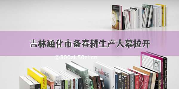 吉林通化市备春耕生产大幕拉开