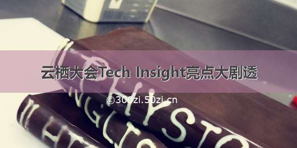 云栖大会Tech Insight亮点大剧透