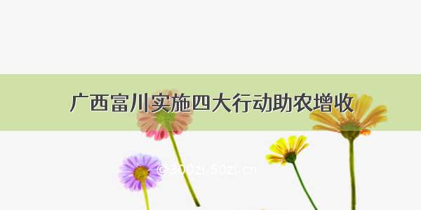 广西富川实施四大行动助农增收