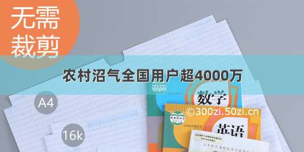 农村沼气全国用户超4000万