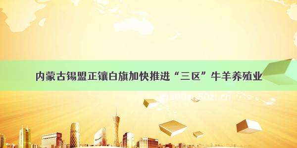 内蒙古锡盟正镶白旗加快推进“三区”牛羊养殖业