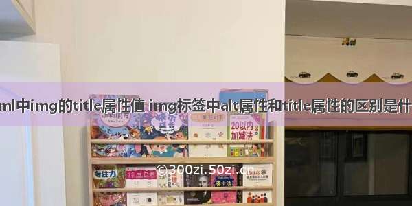 html中img的title属性值 img标签中alt属性和title属性的区别是什么？