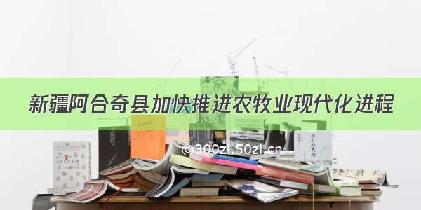 新疆阿合奇县加快推进农牧业现代化进程