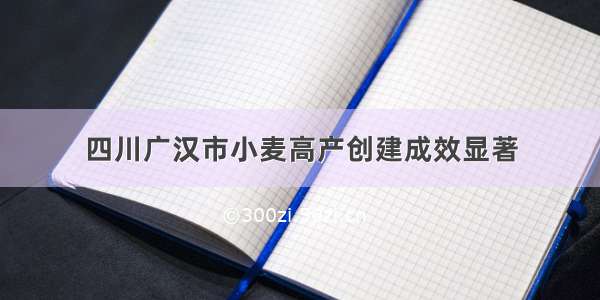 四川广汉市小麦高产创建成效显著