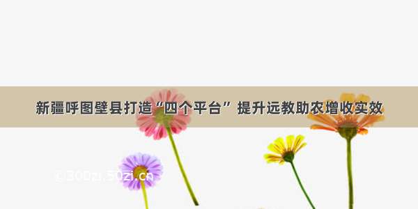 新疆呼图壁县打造“四个平台” 提升远教助农增收实效