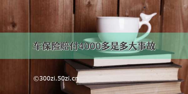 车保险赔付4000多是多大事故