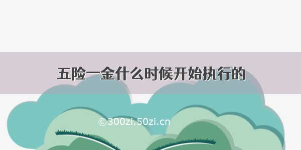 五险一金什么时候开始执行的