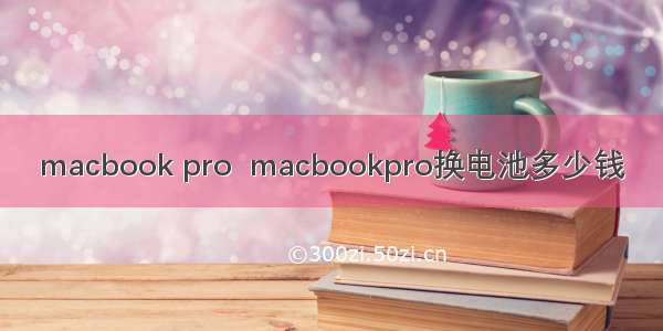 macbook pro  macbookpro换电池多少钱