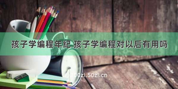 孩子学编程年纪 孩子学编程对以后有用吗