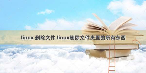 linux 删除文件 linux删除文件夹里的所有东西