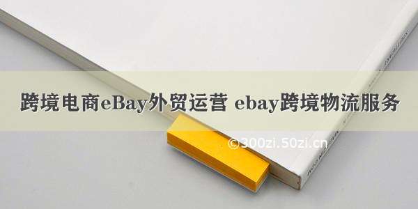 跨境电商eBay外贸运营 ebay跨境物流服务