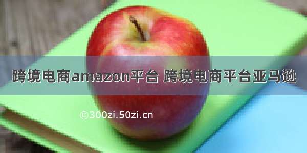 跨境电商amazon平台 跨境电商平台亚马逊