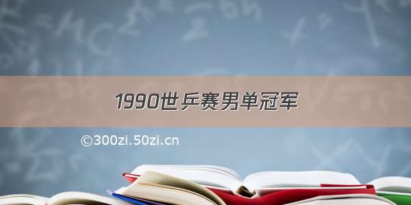 1990世乒赛男单冠军