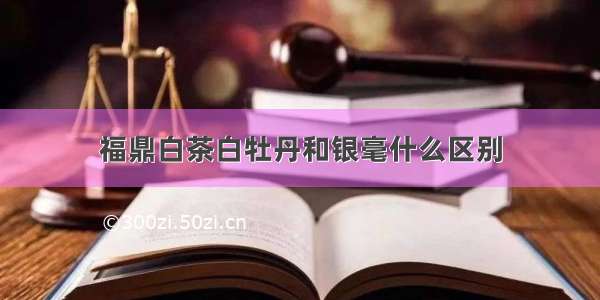 福鼎白茶白牡丹和银毫什么区别