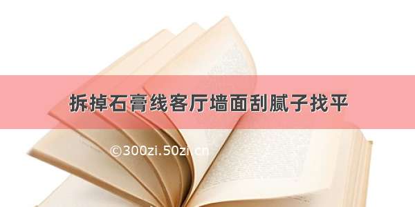 拆掉石膏线客厅墙面刮腻子找平