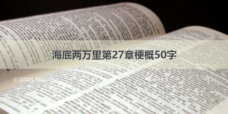 海底两万里第27章梗概50字