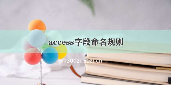 access字段命名规则