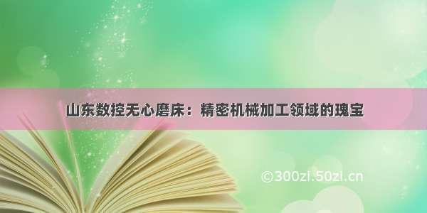 山东数控无心磨床：精密机械加工领域的瑰宝