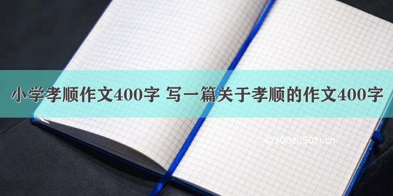 小学孝顺作文400字 写一篇关于孝顺的作文400字