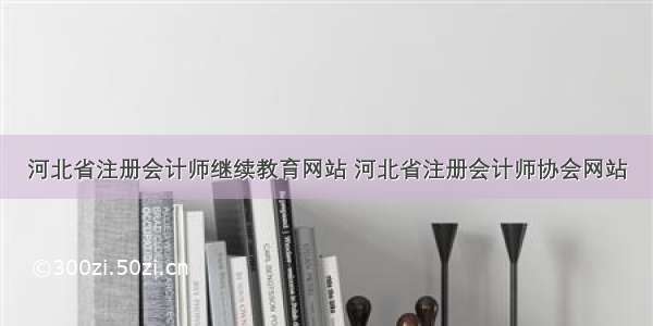 河北省注册会计师继续教育网站 河北省注册会计师协会网站