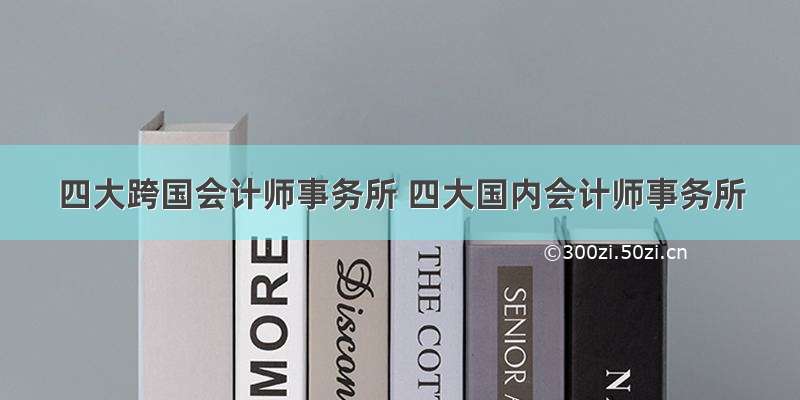 四大跨国会计师事务所 四大国内会计师事务所