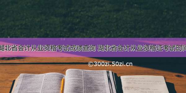 湖北省会计从业资格考试成绩查询 湖北省会计从业资格证考试时间