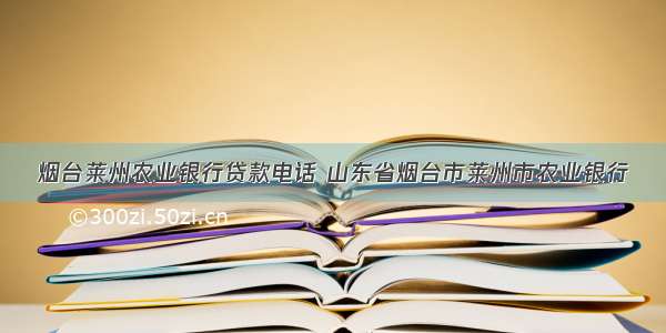 烟台莱州农业银行贷款电话 山东省烟台市莱州市农业银行