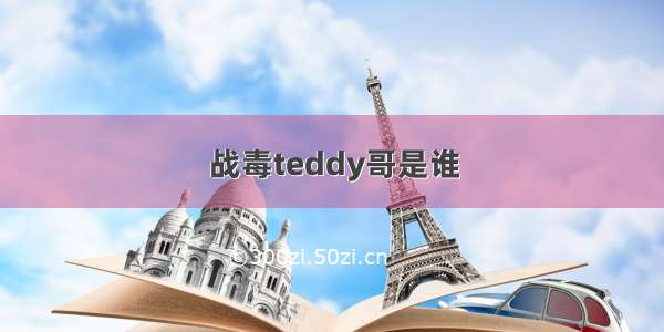 战毒teddy哥是谁